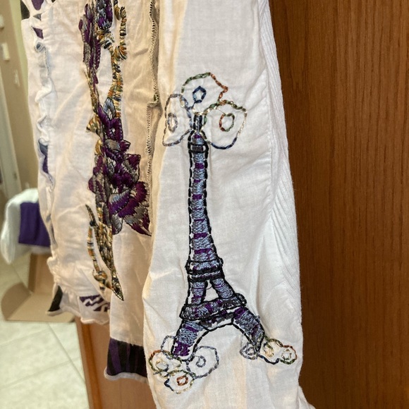 KESSLEY Embroidered Cotton Cami. Size Medium - Picture 7 of 9